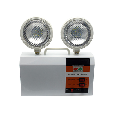 Blanco 3W 6500K de la luz del punto del gemelo de la emergencia del LED al aire libre 3 horas de tiempo de la duración