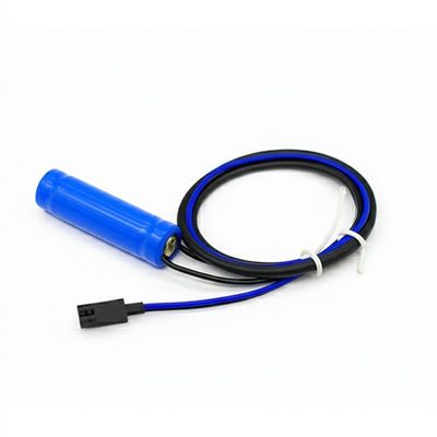 Batería para señal de salida de emergencia con combinación de funda retráctil azul 2/3A con conector y cable