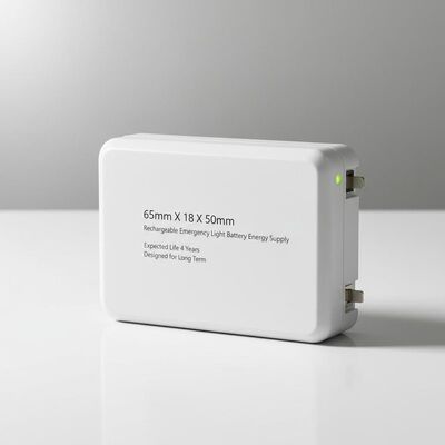 Batería recargable para luz de emergencia de 65 mm x 18 mm x 50 mm, suministro de energía, vida útil esperada de 4 años, diseñada para uso a largo plazo