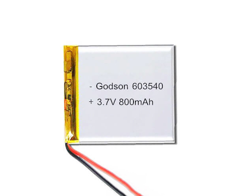603540 batería de litio del polímero de litio 3,7 v 800mAh 16g con funcionamiento estable