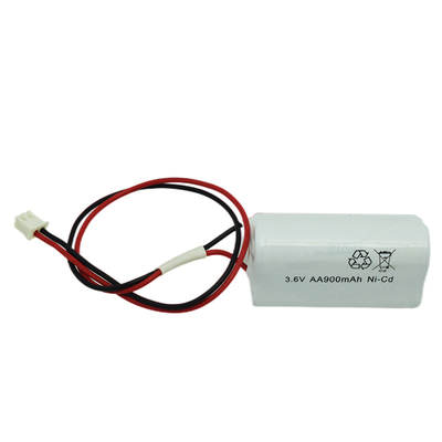 Batería Cd del Ni de la luz de emergencia del AA 900mAh 3.6V vida de ciclo de 500 veces