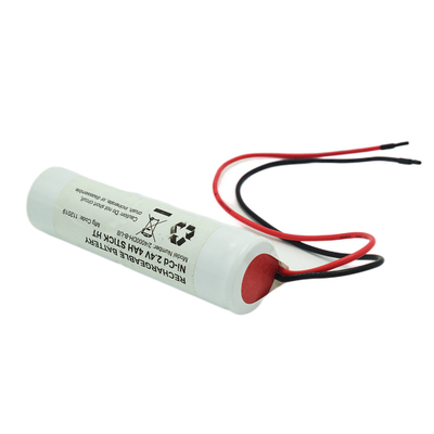 Ni Cd D4000mah 2.4 Volt Baterías de salida de luz Tipo bastón con PVC blanco