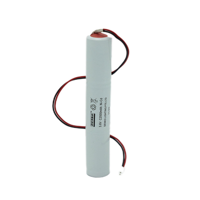 color blanco del PVC de la batería 3.6V del Ni Cd de la luz de emergencia 2500mAh