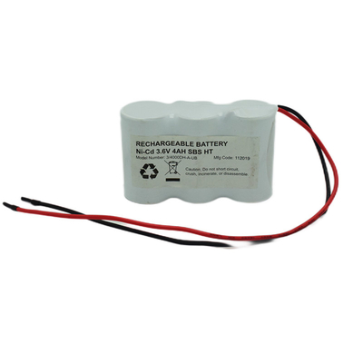 Baterías ligeras de la salida de emergencia del Ni Cd de lado a lado 3,6 voltios 4000mah