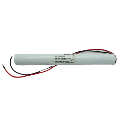 Las baterías de la luz de la salida de emergencia del Cd del Ni de 6,0 voltios pegan el tipo color blanco del PVC