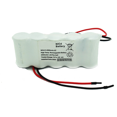 Vida esperada de la batería recargable de la célula de C2500mAh NiCd 6.0V 5 años