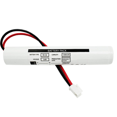 NiCd Sc1200mah tipo del palillo de la batería de 3,6 voltios para el alumbrado de seguridad