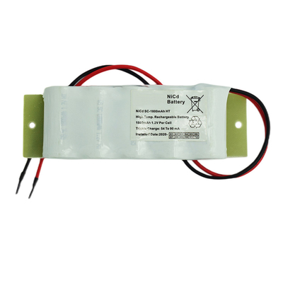 batería 1800mAh del Cd del Ni de la luz de emergencia 6.0V 500 ciclos de las épocas
