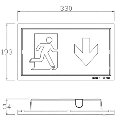 Blanco 4W 50lm de la salida LED interior de la luz de emergencia de la batería de iones de litio de R