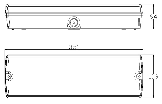 montaje en techo del blanco 4W 150lm del tabique hermético de la luz de emergencia LED de la batería de ión de litio 60Hz