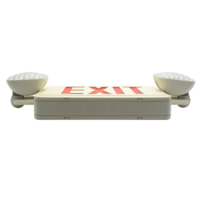 Luz de señal de salida de emergencia de 600 lm con 2 placas de montaje de cabezales ajustables