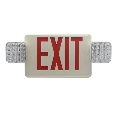 Luz de señal de salida de emergencia de 600 lm con 2 placas de montaje de cabezales ajustables