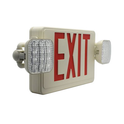 Luz de señal de salida de emergencia de 600 lm con 2 placas de montaje de cabezales ajustables