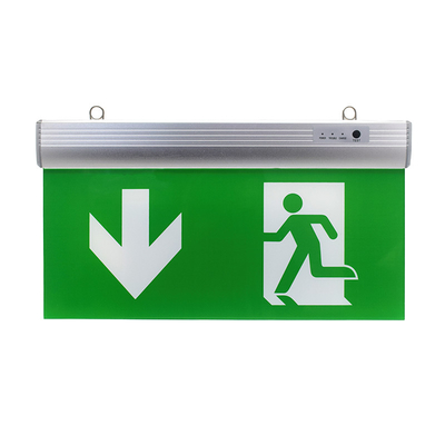 Batería verde AC85 echado a un lado doble - 265V 50/60H de la muestra de la salida de emergencia del LED