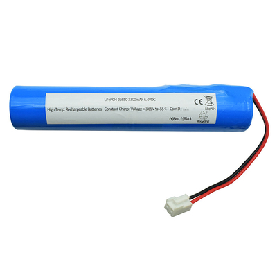 6600mah 6,4 voltio Lifepo4 Li Ion Battery IFR26650 para el alumbrado de seguridad