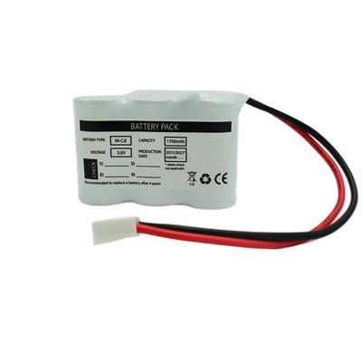 Batería del Cd del Ni de la luz de emergencia de SC1700mah configuración de 3,6 voltios de lado a lado