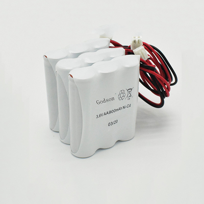 Las baterías de la luz de la salida de emergencia del AA embalan NiCD AA900mAh 3.6V SBS Rechargable