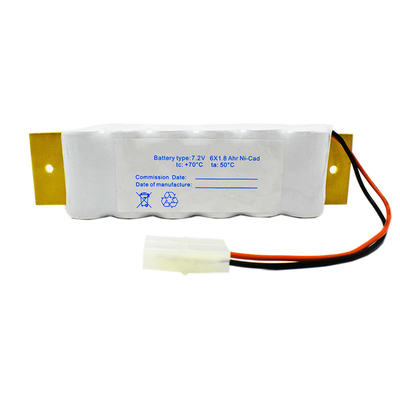 Batería del Cd del Ni de la luz de emergencia de la muestra de la salida de SC1800mAh 7,2 V con la placa