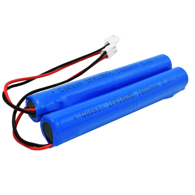 Batería adaptable de la batería de litio de la luz de emergencia LiFePO4 18650 1600mAh 6.4Volt