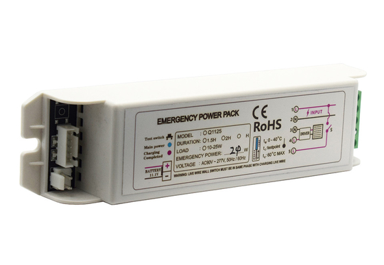 277V IP20 Iluminación de emergencia Pack de energía GS-Q1125 Kit de emergencia Batería Tipo de mantenimiento