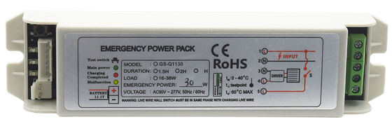 Ni - Cd Iluminación de emergencia Power Pack GS-Q1130 Convertidor 15-36W Batería de energía de emergencia Tipo de mantenimiento