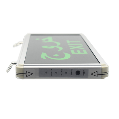 Luz de salida de emergencia LED exterior Negro 3W 6500K Alimentado por batería