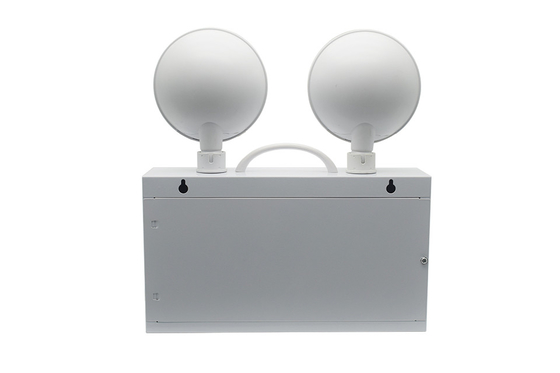 Luz de salida de emergencia LED de doble cabeza de 3 vatios montable en la pared Duración 3 horas