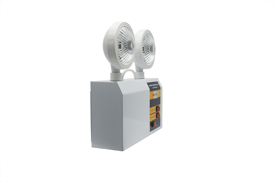 Luz de salida de emergencia LED de doble cabeza de 3 vatios montable en la pared Duración 3 horas