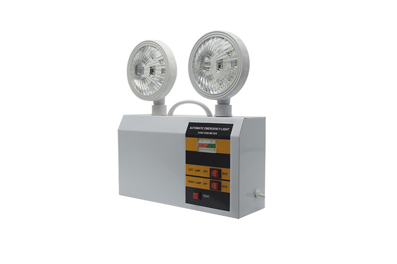 Luz de salida de emergencia LED de doble cabeza de 3 vatios montable en la pared Duración 3 horas