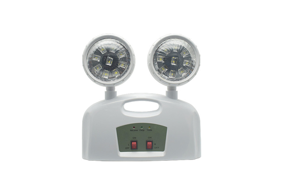 Luz de emergencia de doble cabeza de 3W AC 85-265V ABS con mango
