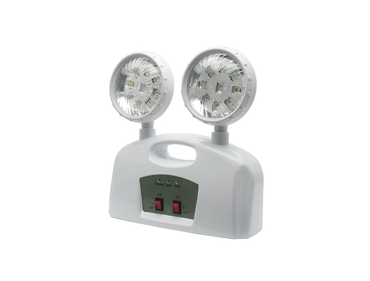 Luz de emergencia de doble cabeza de 3W AC 85-265V ABS con mango