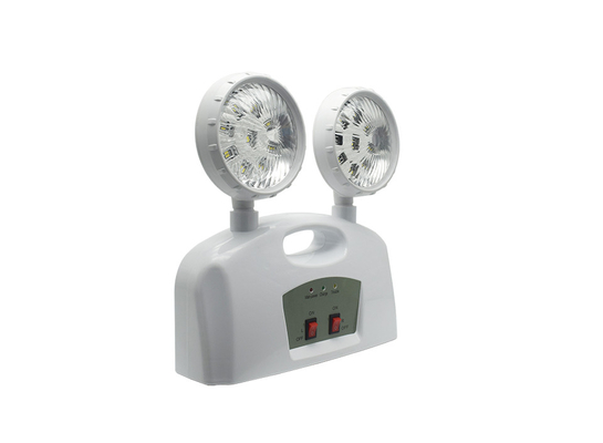 Luz de emergencia de doble cabeza de 3W AC 85-265V ABS con mango