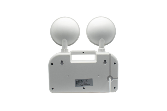 3h Duración 6W Luz de emergencia con doble cabeza AC 85-265V ABS