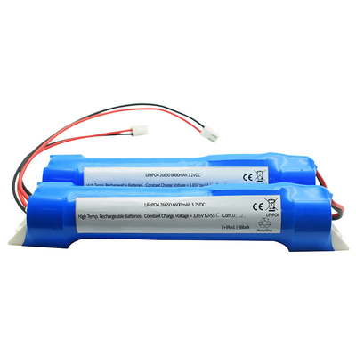 26650 6600mAh 3,2 Voltios Tipo de batería LiFePO4 con módulo montado en el lado