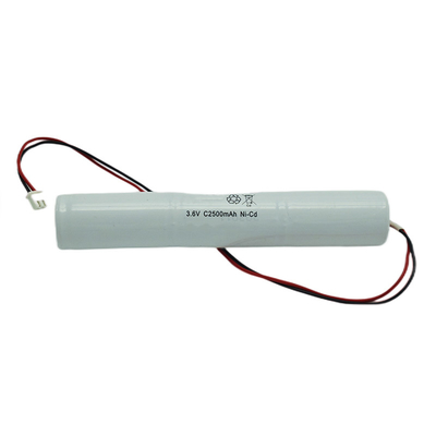 Iluminación de emergencia Célula de níquel-cadmio sellada con IEC 61951 3.6V C2500mAh