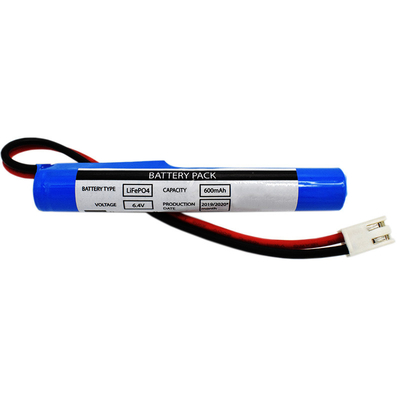 Iluminación de emergencia 600mAh 6.4 Volt Baterías tipo stick LiFePO4