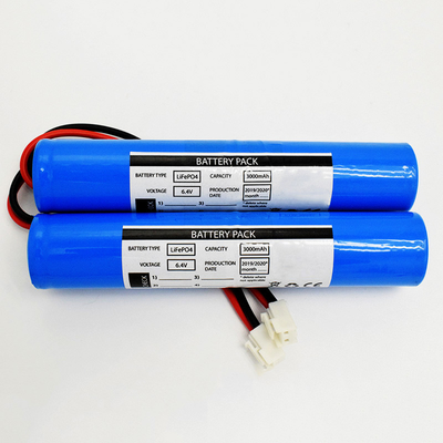 Tipo de bastón Baterías LiFePO4 3000mAh 6.4 Voltios Uso de iluminación solar de emergencia