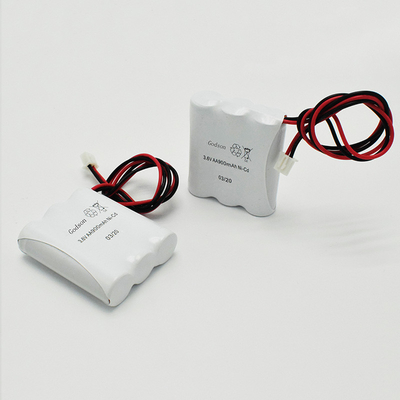 Iluminación de emergencia lado a lado Tipo Ni-Cd Batería AA900mAh 3.6V