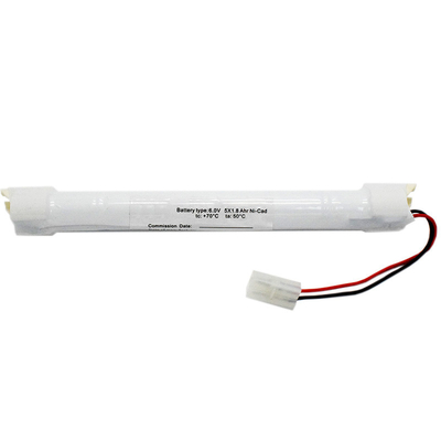 Batería de iluminación de emergencia Batería de Ni-Cd SC1800mAh 6.0V 10.8Wh Tipo de bastón OEM con módulo de montaje en la pared lateral