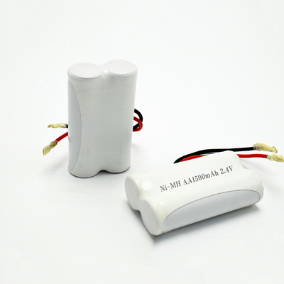 Batería de iluminación de emergencia OEM 2.4V Ni-Mh AA1500mAh Larga duración de la batería Recargable lado a lado