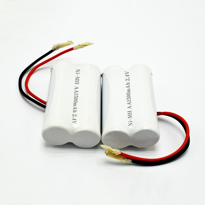 Batería de iluminación de emergencia OEM 2.4V Ni-Mh AA1500mAh Larga duración de la batería Recargable lado a lado