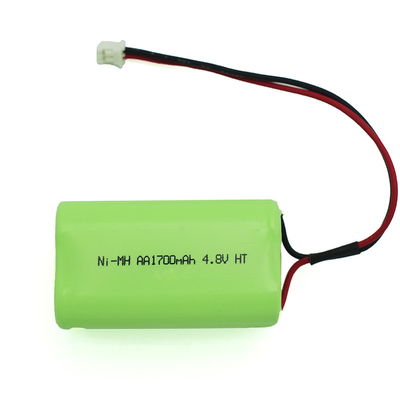 4S1P 4.8V Ni-Mh AA 1700mAh Batería recargable de alta temperatura OEM PVC