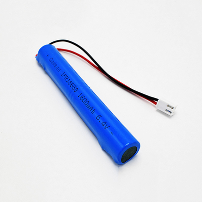 Batería de iluminación de emergencia IFR 18650 1.6Ah 6.4V LiFePO4 Pack de batería de pila Vida útil de ciclo largo