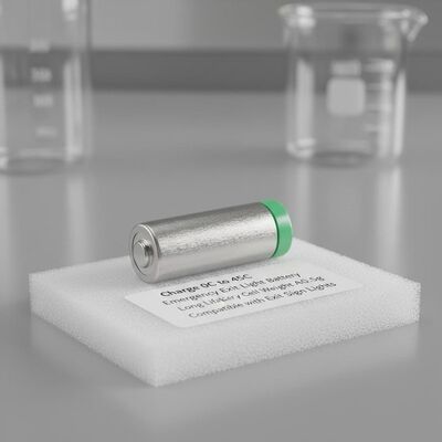 Batería para luz de emergencia 0C a 45C, larga vida útil, peso aproximado de 10,5 g, compatible con luces de señalización de emergencia