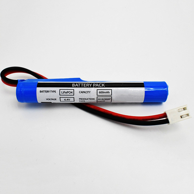 Tipo 6,4 conector del palillo LiFePO4 de la batería 600mAh JST VH 2P de V