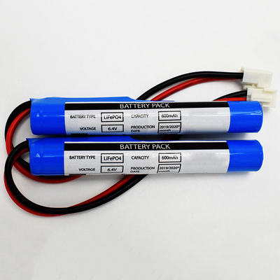 Tipo 6,4 conector del palillo LiFePO4 de la batería 600mAh JST VH 2P de V