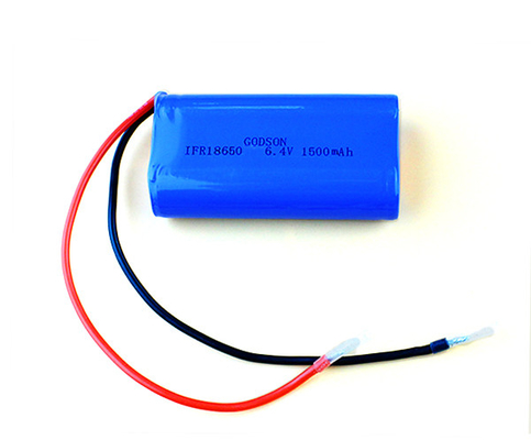 Batería 6.4V recargable 1500MAh del fosfato del hierro del litio 18650