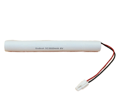 Célula larga de la vida de servicio de la batería SC2000mAh 6.0V del Cd del Ni de la luz de emergencia