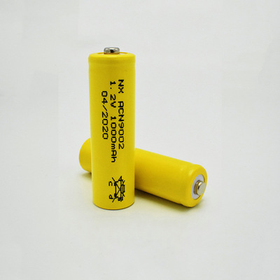 Tipo recargable del palillo de las pilas de batería amarillas AA1000mAh del PVC 1,2 V Nicd