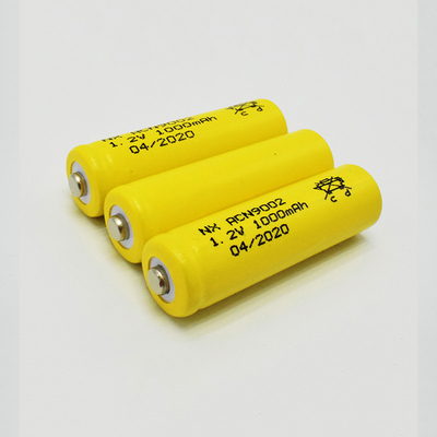 Tipo recargable del palillo de las pilas de batería amarillas AA1000mAh del PVC 1,2 V Nicd